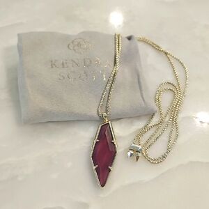 Kendra Scott Maroon Jade Necklace